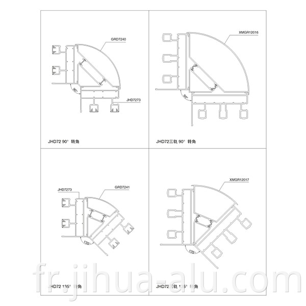 Aluminum JHD72-114 A Push-Pull Window Assembly Structure